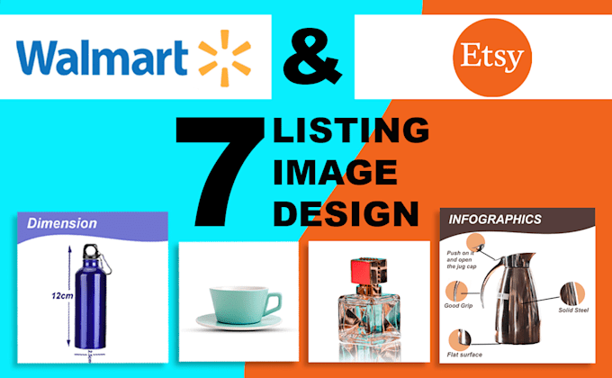 do walmart and etsy product listing image design, storefront image,photo editing
