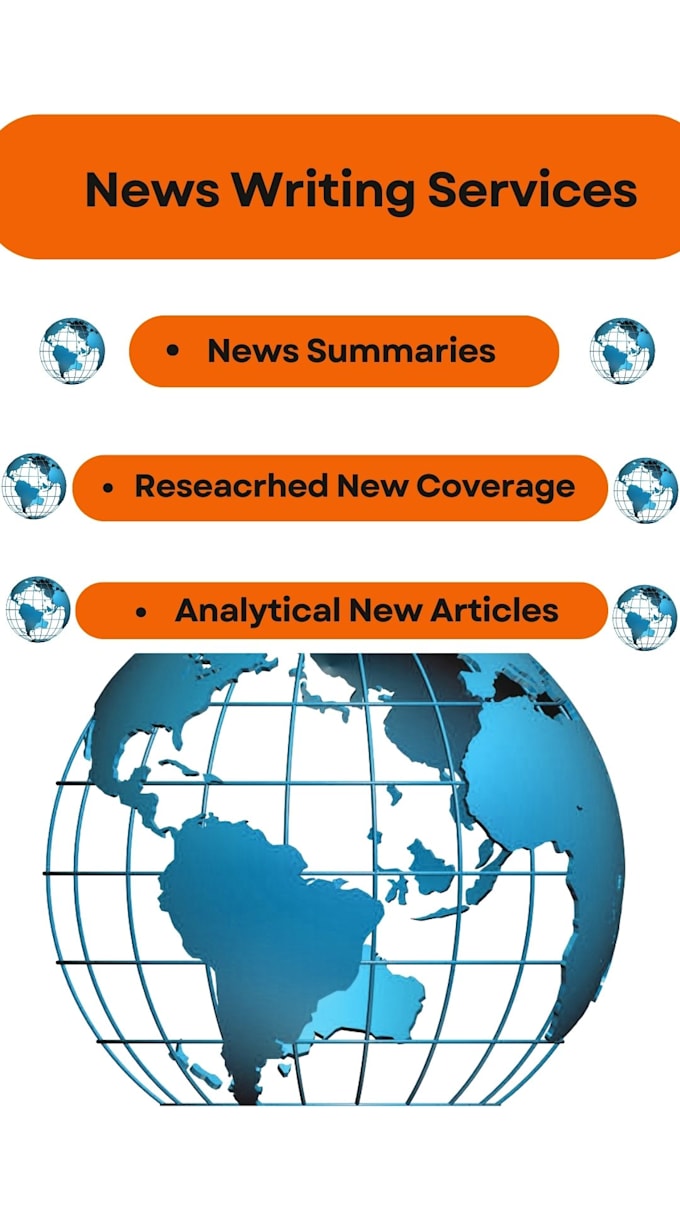 write news summaries, news coverage, analytical news articles