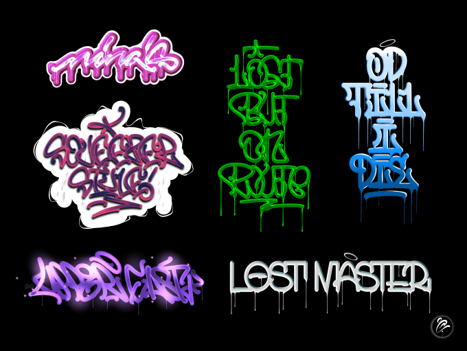 design an incredible dripping squeezer graffiti tag