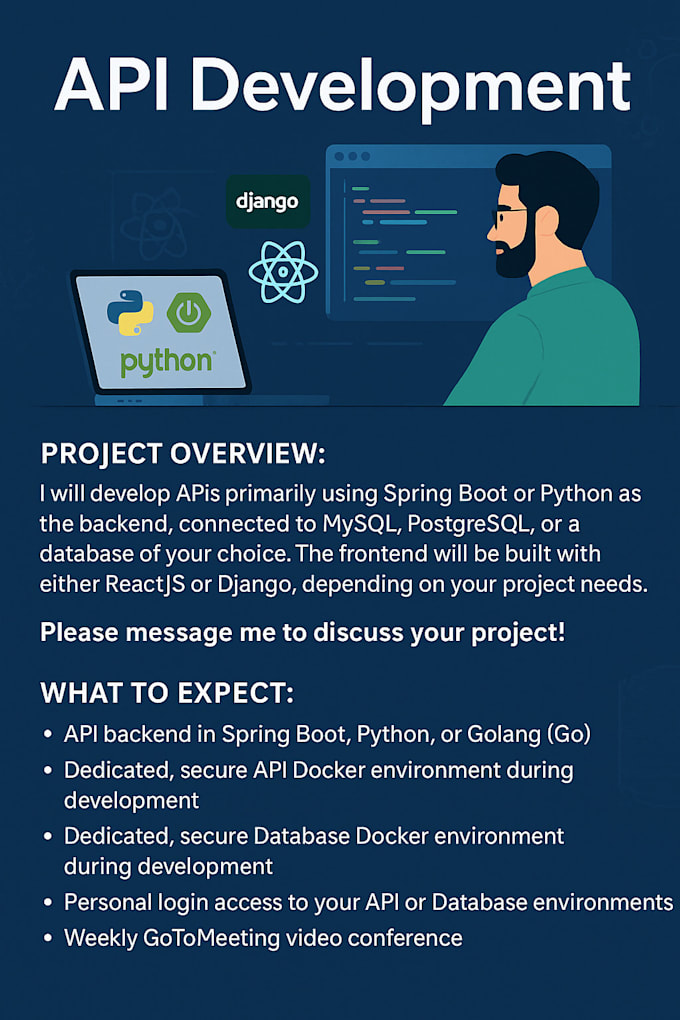 build a spring boot rest API in docker, mysql, and postgresql