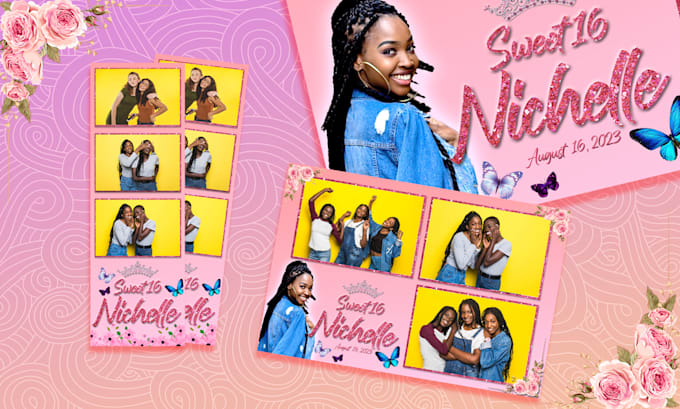 design a photo booth template and overlay