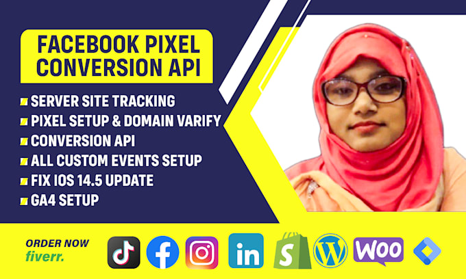 fix or setup facebook pixel conversion API,google analytics 4 ecommerce tracking