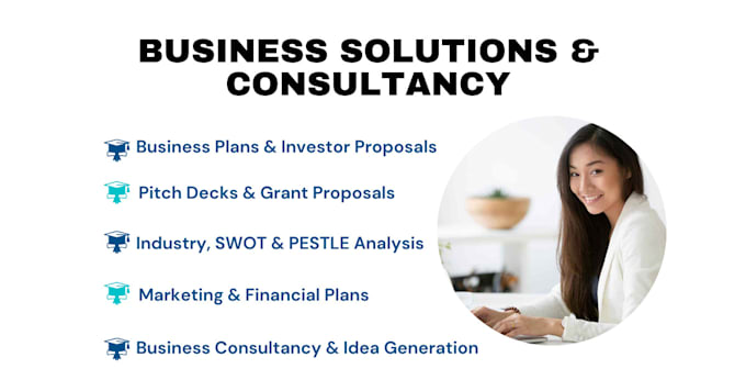 prepare business plans, pitch decks and financial projections