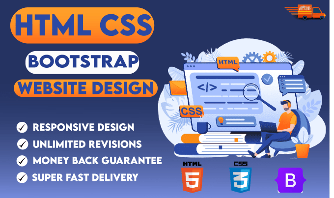 Do frontend web development using html, css and bootstrap by Awais1679 ...