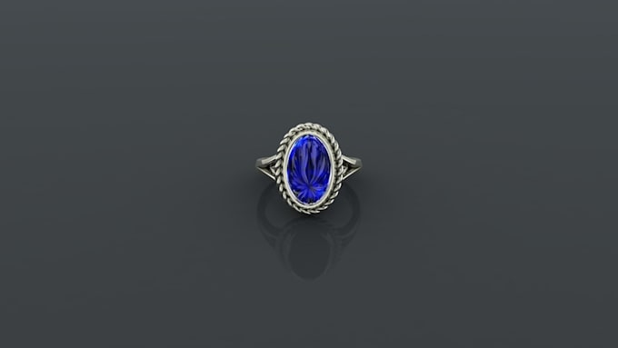 design realistic 3d diamond ring models for render or printing