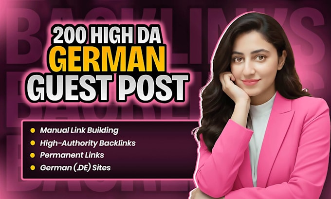 do manual german guest post backlinks on high da de websites
