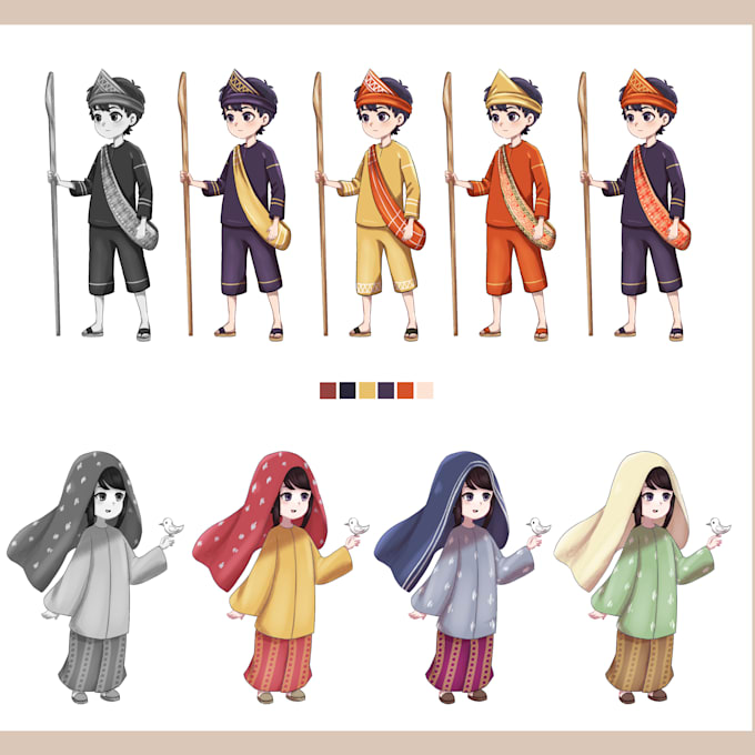 draw you a 2d game art characters and assets