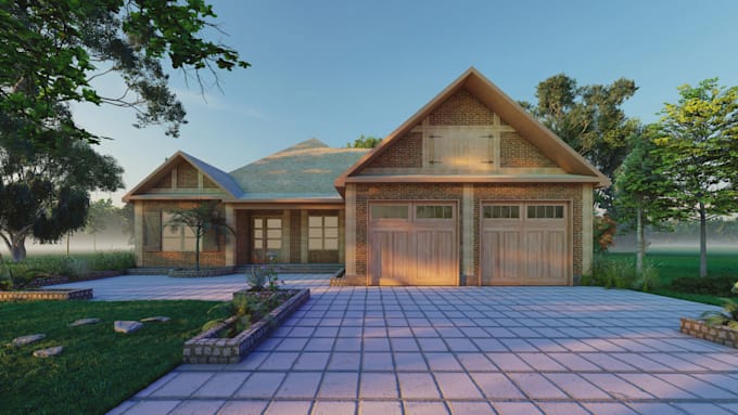 design your architectural 3d exterior modeling and rendering