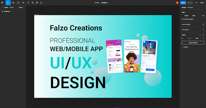 Create a perfect figma ui ux design for your website or app by Zsalvov9 ...