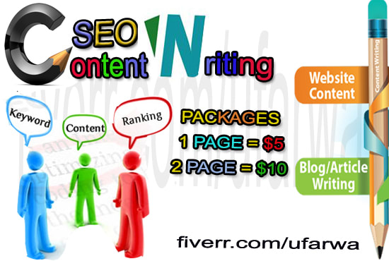 write contents and SEO for you website