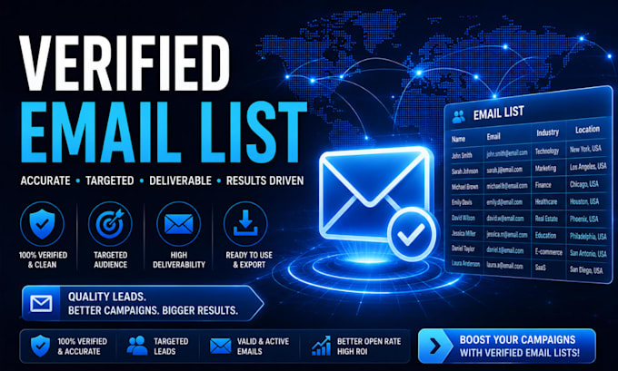 build verified email list and targeted contact database for your business