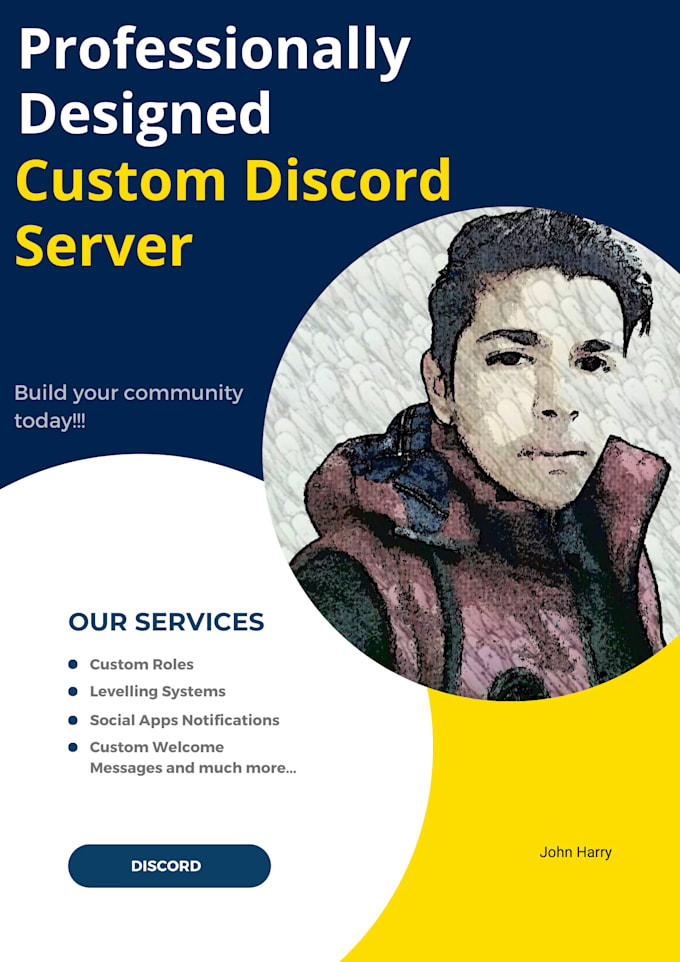 Professionally design a custom discord server by Johnharry526 Fiverr