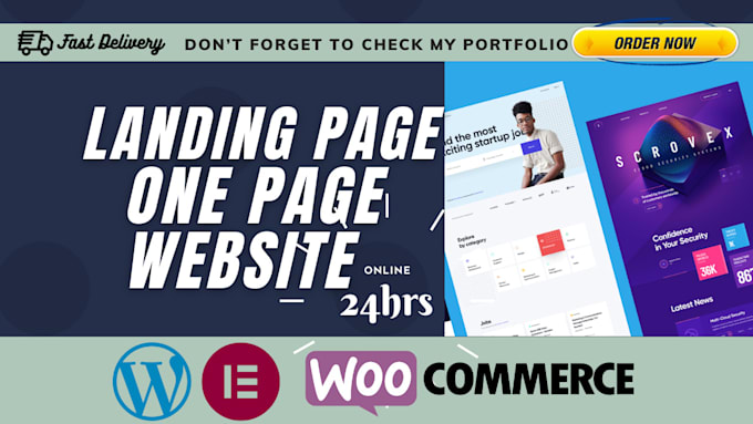 do wordpress landing page design or one page website