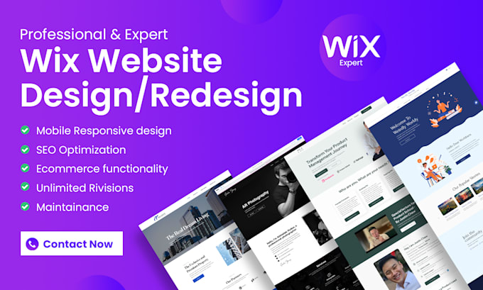 design a modern wix website for your business
