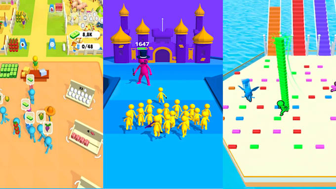 develop a complete unity 2d or 3d game for android and ios