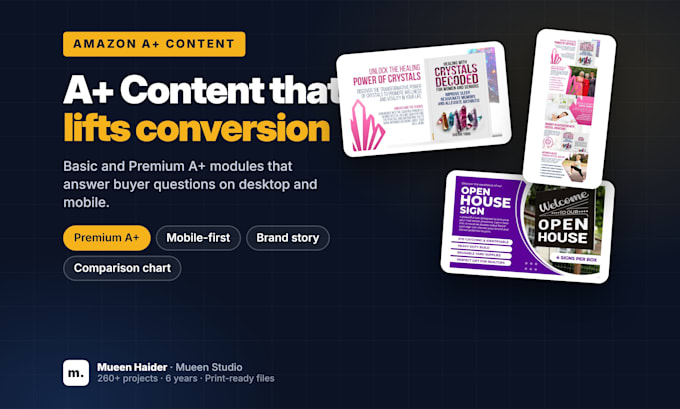 design amazon a plus content and premium a plus content for your brand