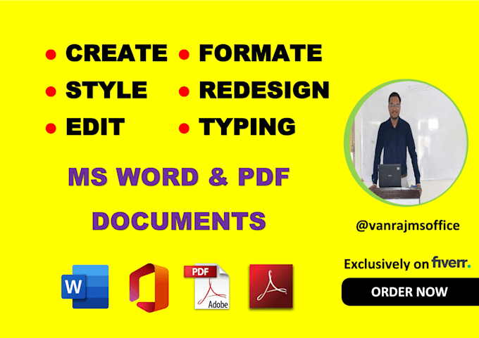 Type, format, and redesign microsoft word documents for you by ...