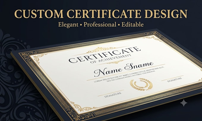 create a professional editable certificate or diploma design