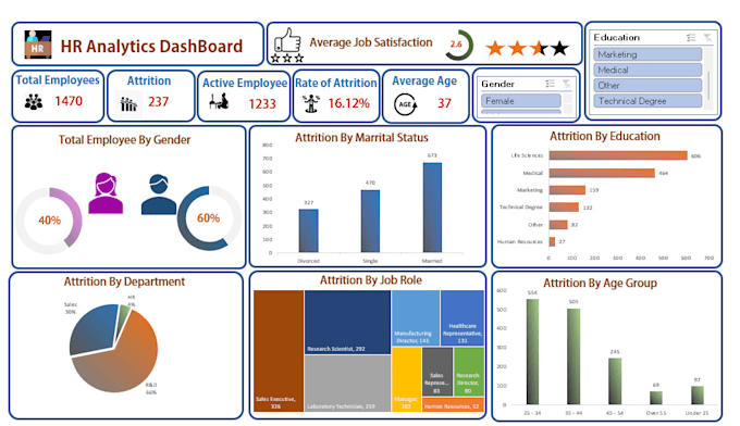Develop interactive power bi dashboard and excel report by Avrodita dam