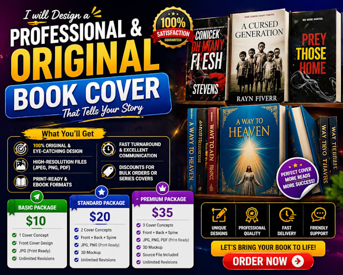 design a professional and original book cover that makes your book stand out