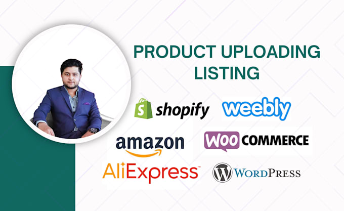upload products to shopify, wordpress, woocommerce, ebay, and amazon