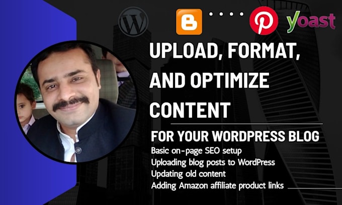 upload, format, and optimize content for wordpress