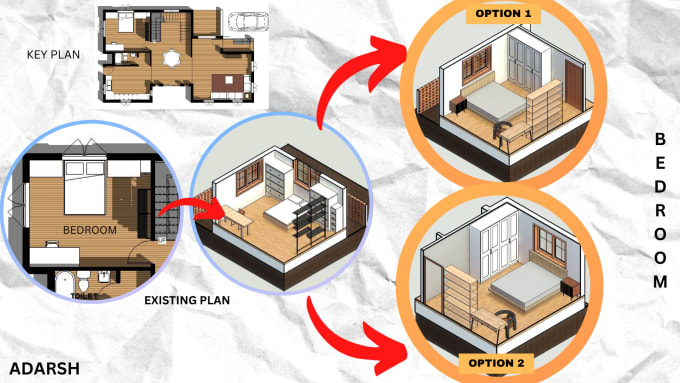 design 2d,3d space planning for your home, office to maximize space utilization