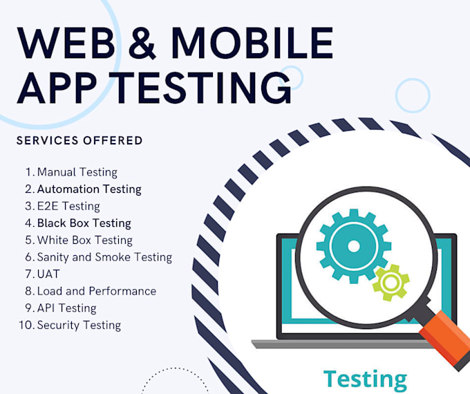 provide expert QA testing for web and mobile apps, automation and e2e testing