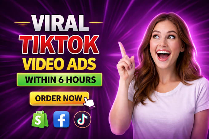 create viral tiktok video ads, dropshipping facebook ads creatives