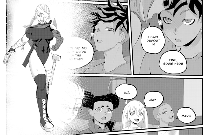 draw you a profesional manga or comic page