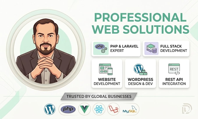 php laravel developer full stack and website development