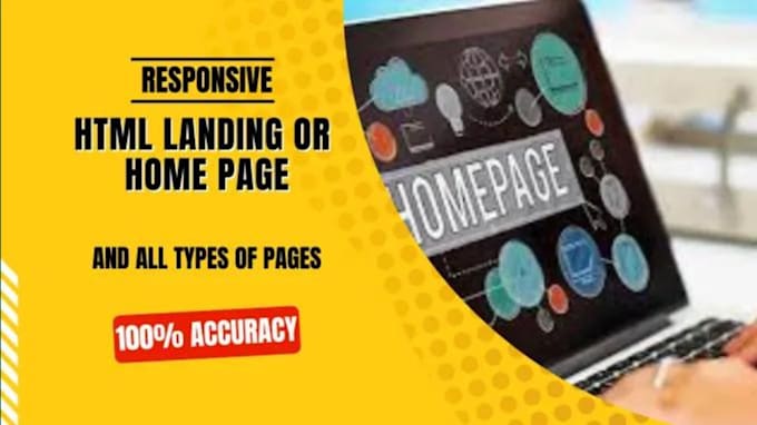 create html home or landing page