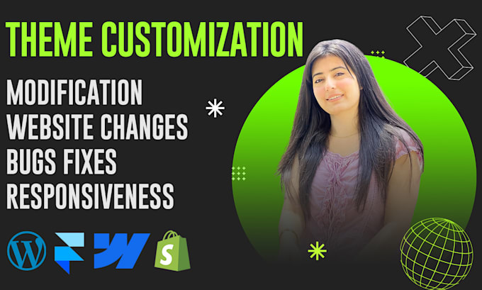 customize your website and modify themes for wordpress, shopify, and more