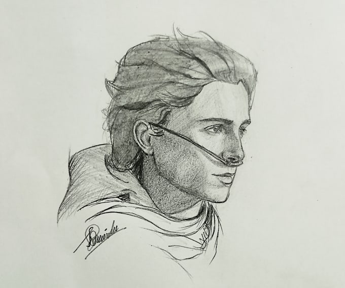 draw a one day pencil sketch portrait from a image