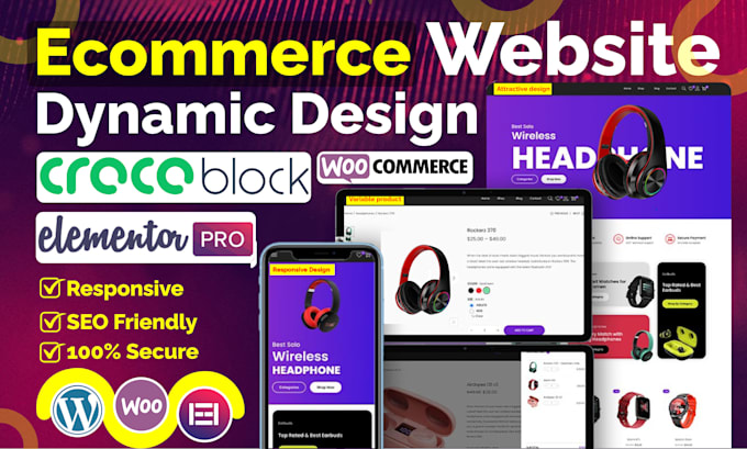design ecommerce website crocoblock jet engine by elementor pro