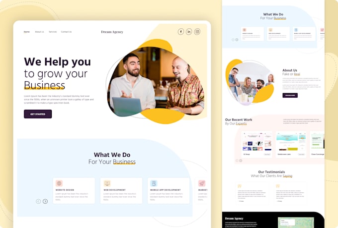 Design a landing page in figma by Bloomflush | Fiverr