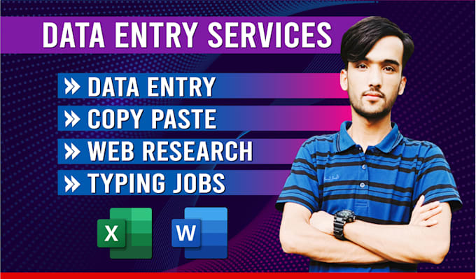 Do ms excel data entry, copy paste, online web research, and copy ...