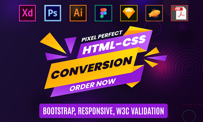 convert psd to html figma to html css responsive bootstrap