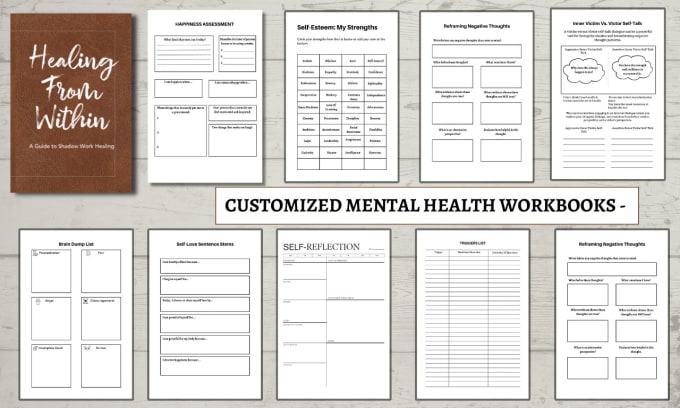 Design a fully customized mental health workbook by Amyfarley936 | Fiverr