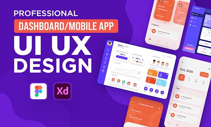 Do mobile app ui ux design, dashboard ui, or website ui ux in figma by ...