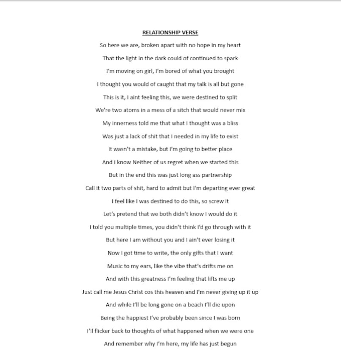 Ghostwrite a 16 bar verse for you by Unlawful_bl Fiverr