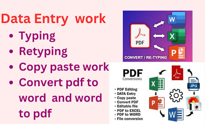 Do data entry ms word typing handwriting retype document excel copy ...