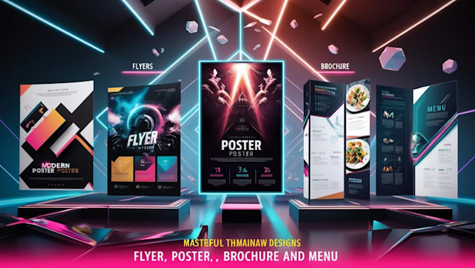 design a brochure, flyer, poster or menu for you