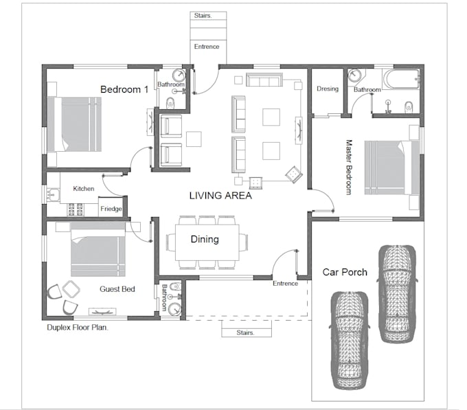draw floorplan in autocad