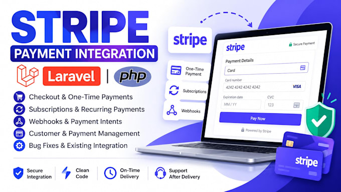 integrate stripe payment gateway in laravel and PHP