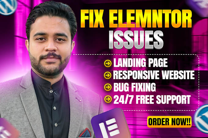fix wordpress issues,elementor pro error or redesign into responsive website