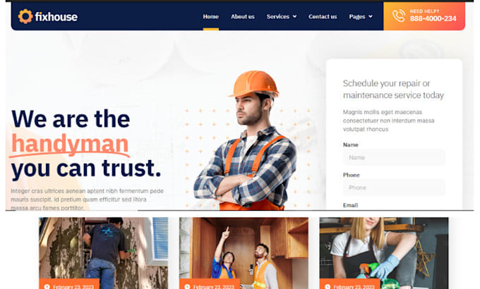 handyman website general contractor website