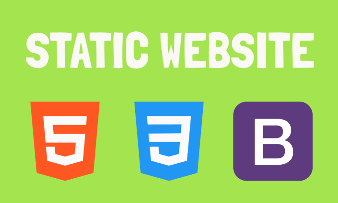 Deliver static website html css bootstrap, responsive design by ...
