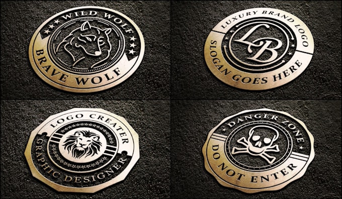 design 3d circle stamp badge logo