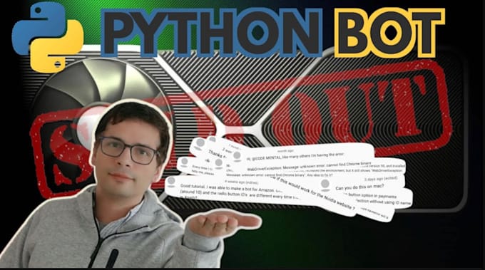 Develop a custom bot in python, python bot by Wyatteme | Fiverr image.